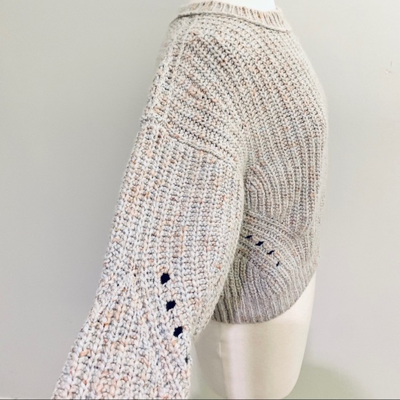 Point Sur Light Blue Chunky Cropped Sweater Sz S - Picture 9 of 12